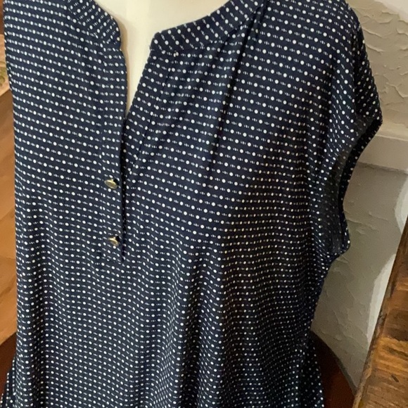 🔥HOT Anne Klein Beautiful Navy & White Top Size 2XL NWT Retail $69 LAST ONE - Picture 3 of 6